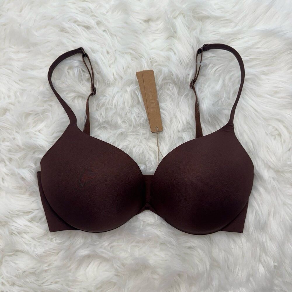 Skims Ultimate Pushup Plunge Bra Cocoa Size 32DD